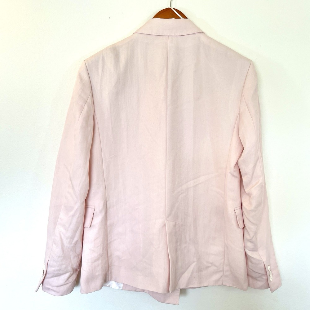 Zara Womens Double Breasted Blazer Jacket Size XS Light Pink Lapel Collar - Picture 7 of 9